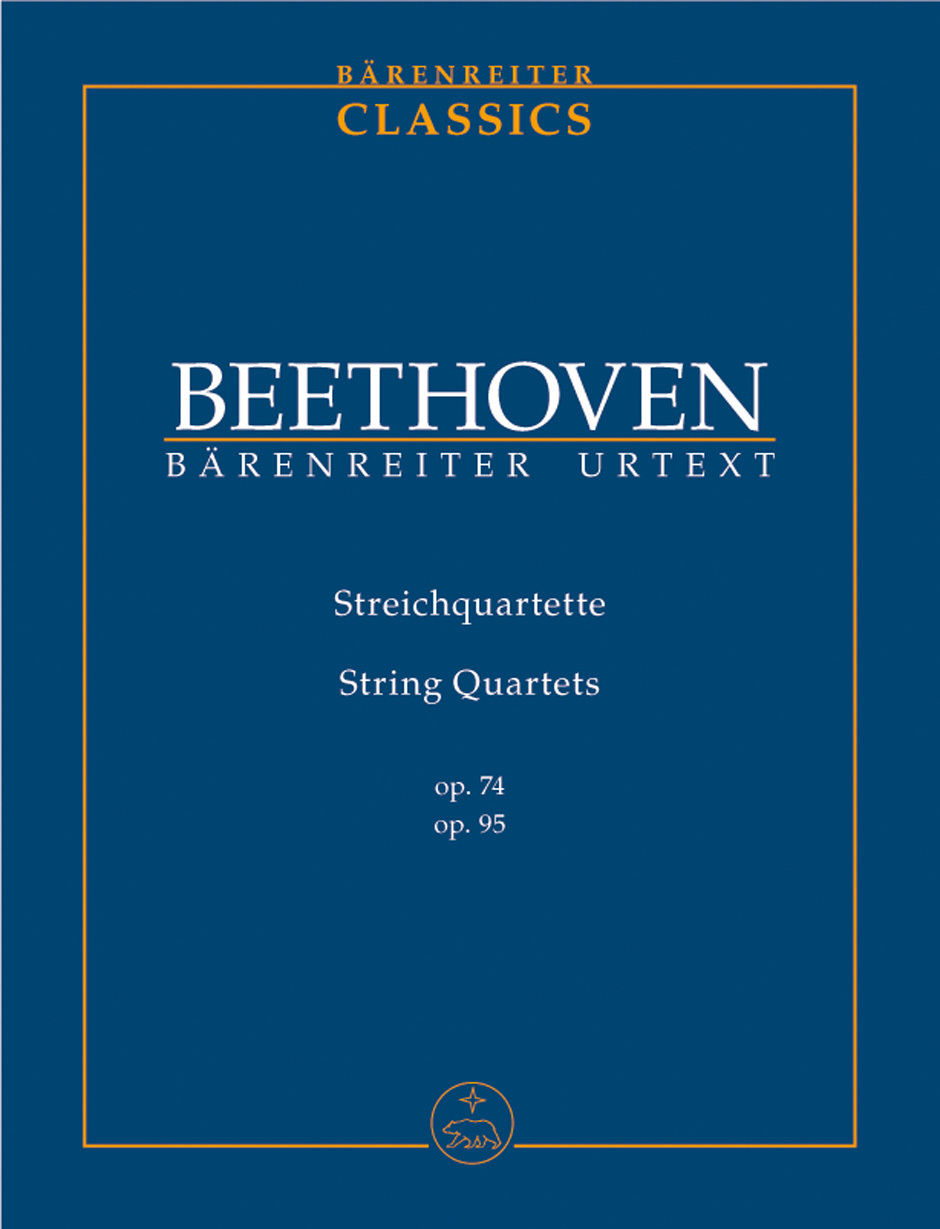 Cover: 9790006204793 | Streichquartette op. 74,95 | Dt/engl, Bärenreiter Urtext | Beethoven