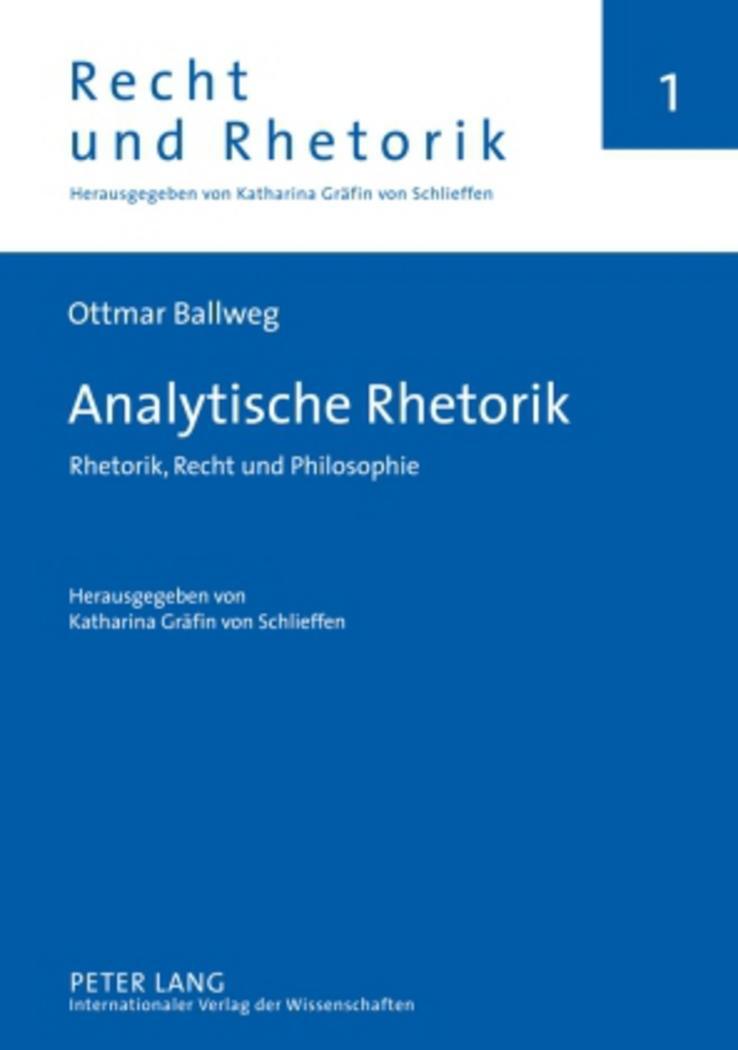 Cover: 9783631586396 | Analytische Rhetorik | Katharina Gräfin von Schlieffen | Buch | 2009