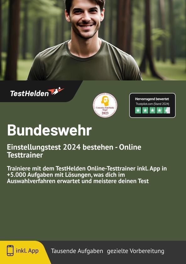 Cover: 9783988172686 | Bundeswehr Einstellungstest 2024 bestehen - Online Testtrainer -...