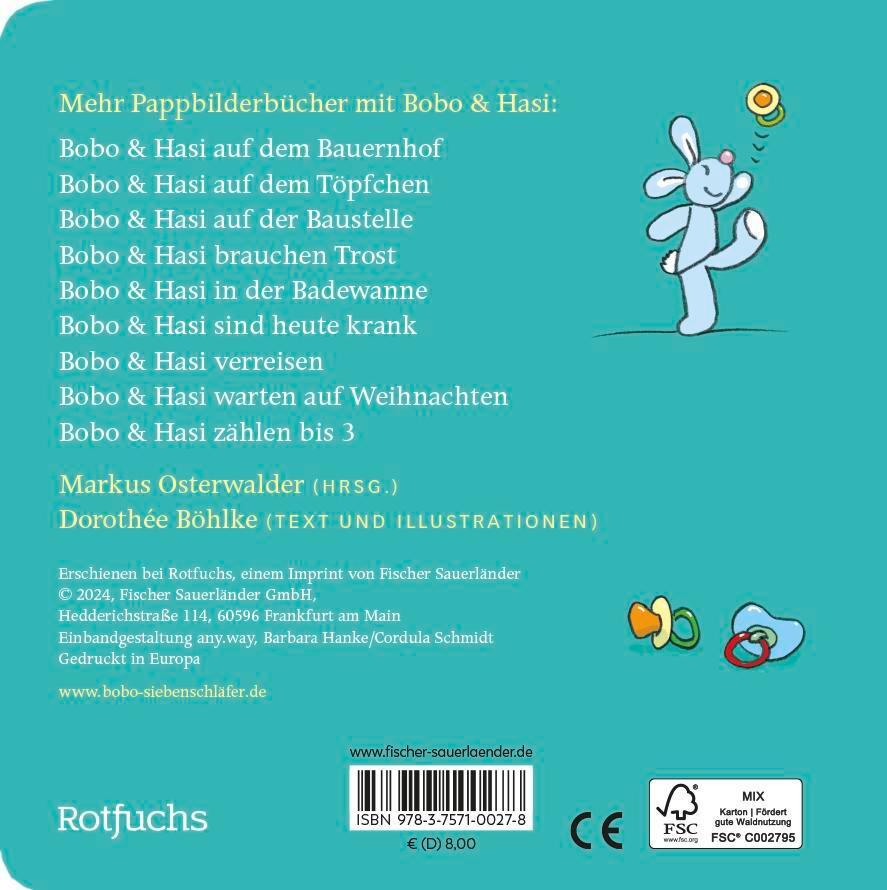 Rückseite: 9783757100278 | Bobo &amp; Hasi brauchen keinen Schnuller mehr | Dorothée Böhlke | Buch