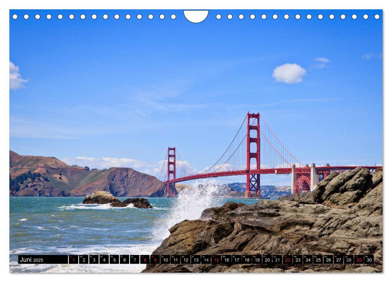 Bild: 9783435742387 | Golden Gate Bridge (Wandkalender 2025 DIN A4 quer), CALVENDO...