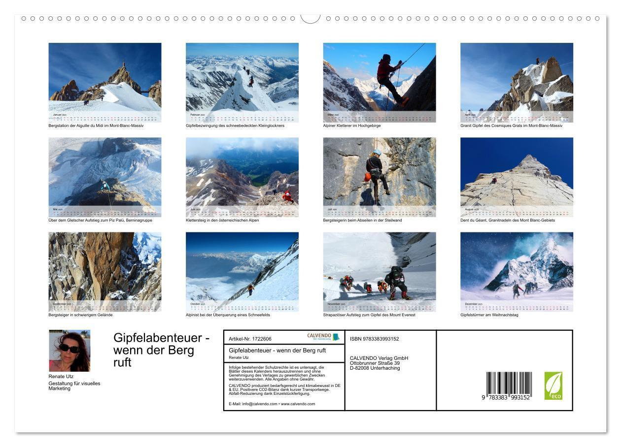 Bild: 9783383993152 | Gipfelabenteuer - wenn der Berg ruft (Wandkalender 2025 DIN A2...