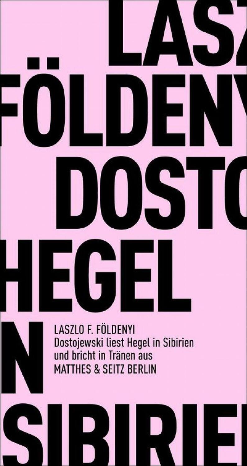 Cover: 9783882217162 | Dostojewskj liest in Sibirien Hegel und bricht in Tränen aus | Buch