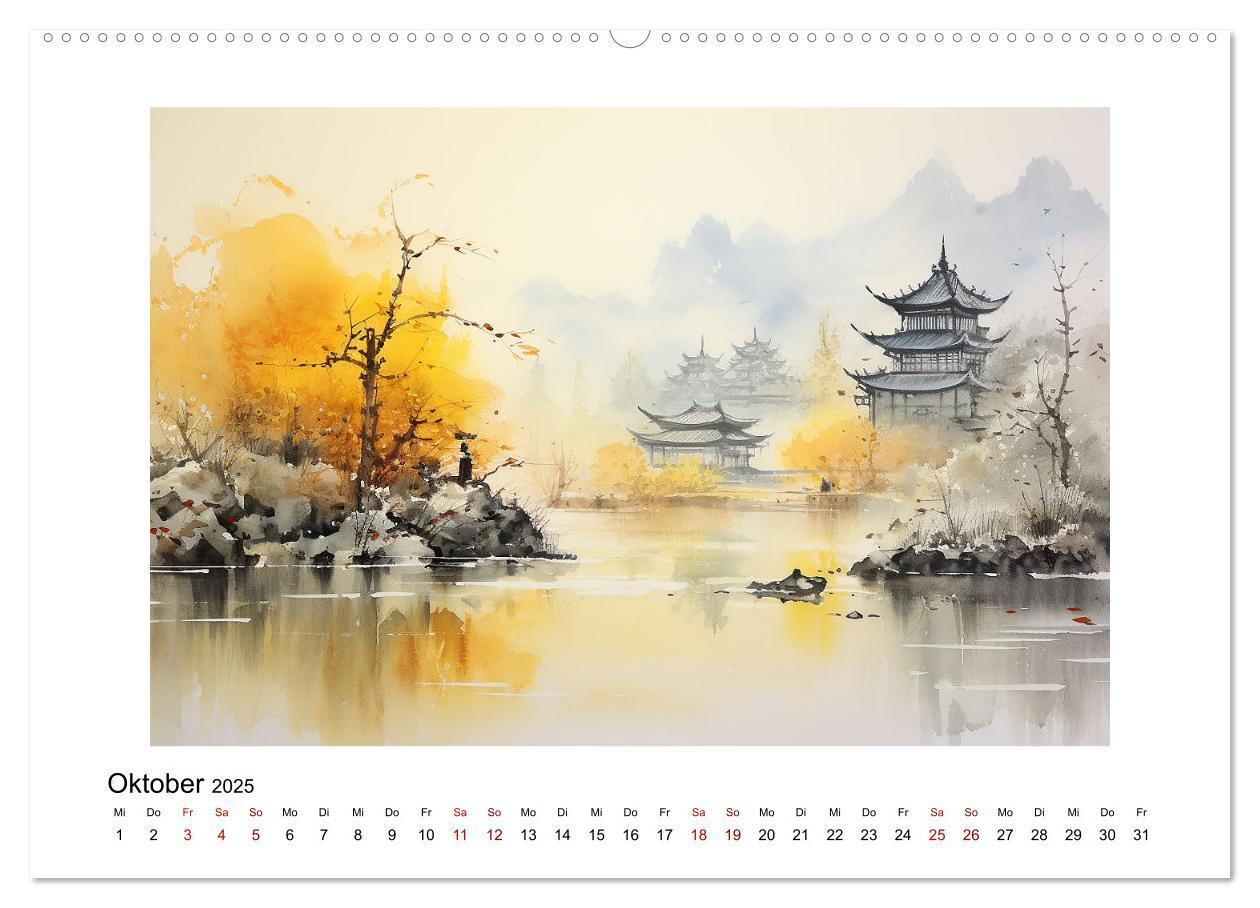 Bild: 9783383794704 | Heiwa - Friedliche Aquarelle im japanischen Stil (Wandkalender 2025...