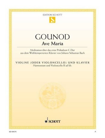 Cover: 9790001091978 | Ave Maria | Johann Sebastian/Gounod, Charles Bach | Buch | 8 S. | 2001