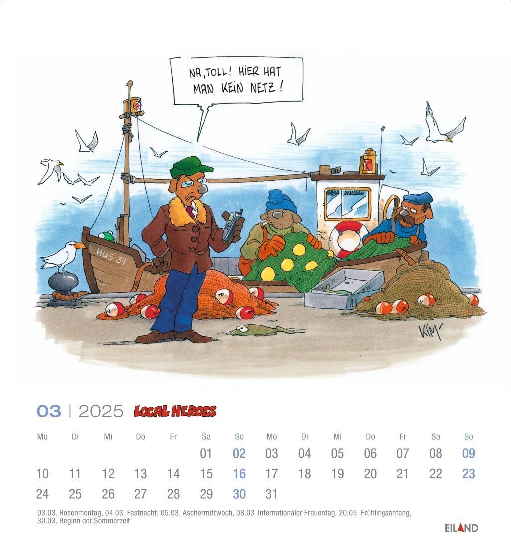 Bild: 9783964023612 | Local Heroes Postkartenkalender 2025 - Vom Leben hinter´m Deich | 2025