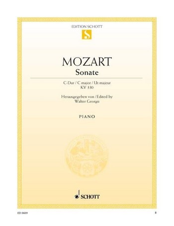 Cover: 9790001086080 | Sonate C Kv330 | Wolfgang Amadeus Mozart | Buch | Schott Music