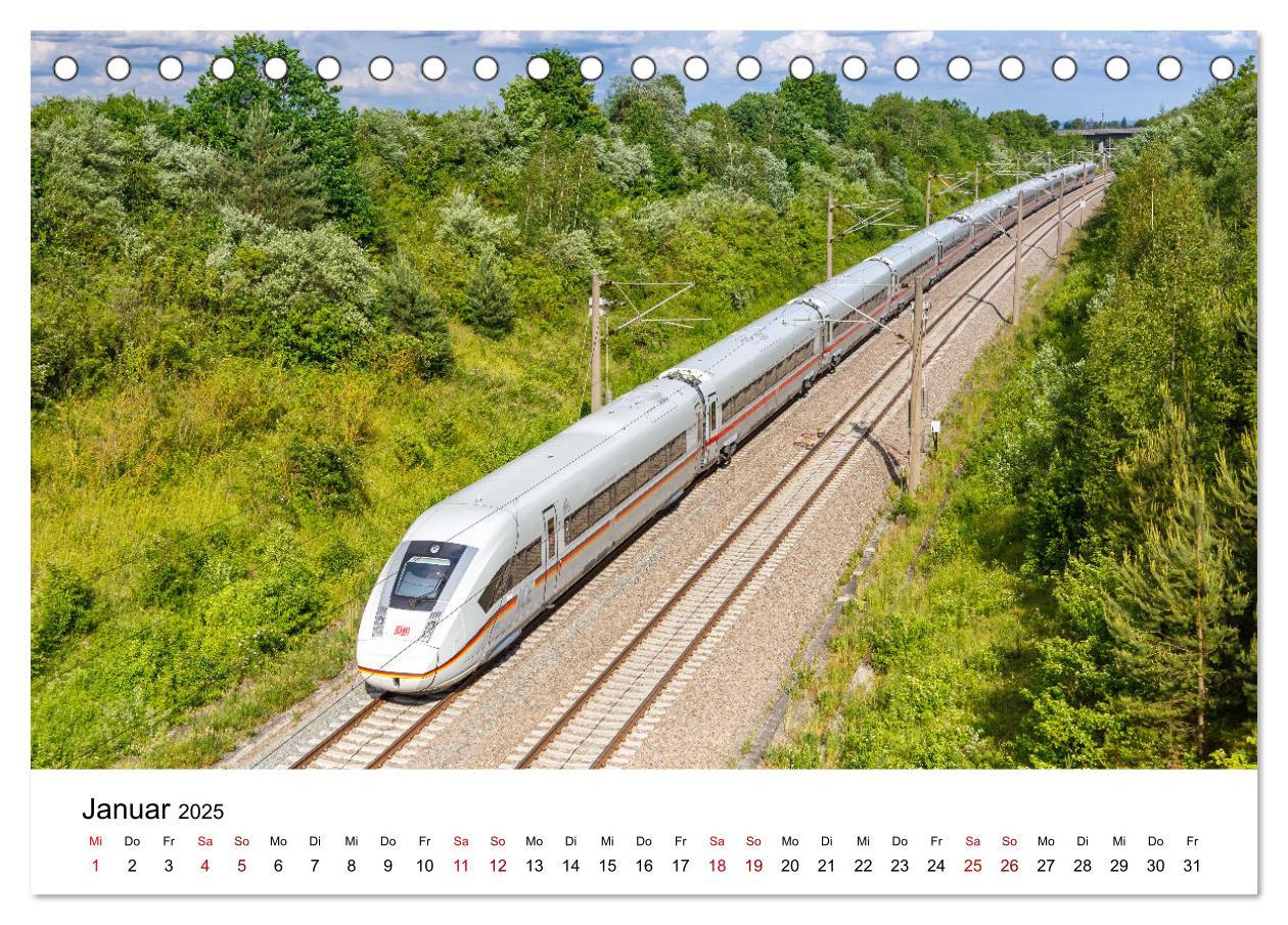 Bild: 9783435034369 | Eisenbahn in Deutschland (Tischkalender 2025 DIN A5 quer), CALVENDO...