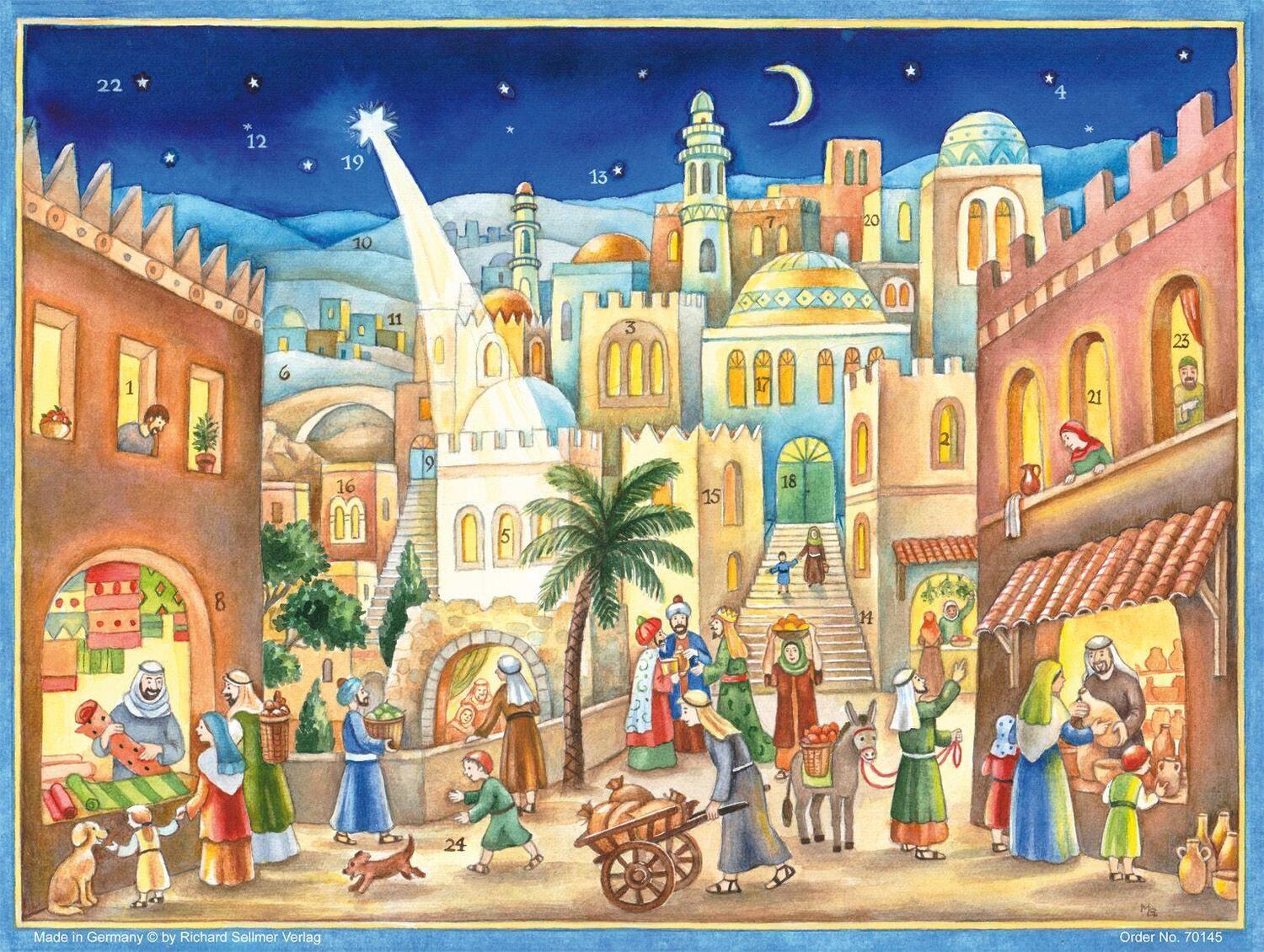 Cover: 4025985701458 | Adventskalender "Zu Bethlehem geboren" | Papier-Adventskalender