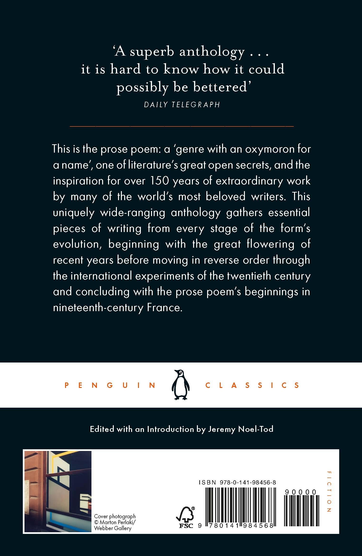 Rückseite: 9780141984568 | The Penguin Book of the Prose Poem | From Baudelaire to Anne Carson