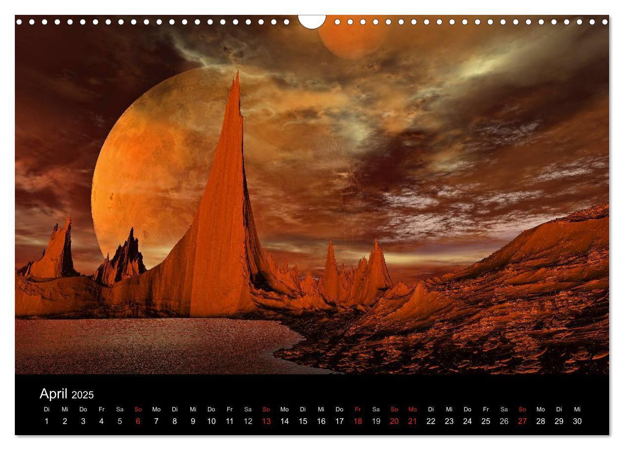 Bild: 9783435697236 | Fantasie-Planeten (Wandkalender 2025 DIN A3 quer), CALVENDO...