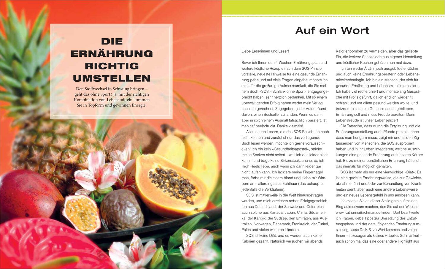 Bild: 9783442221455 | SOS Schlank ohne Sport - Das Kochbuch | Katharina Bachman | Buch