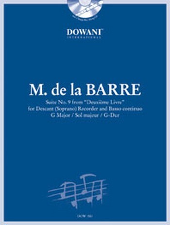 Cover: 9783905476903 | Suite G-Dur Nr.9 aus dem 2. Band für Sopranblockflöte und Bc mit...