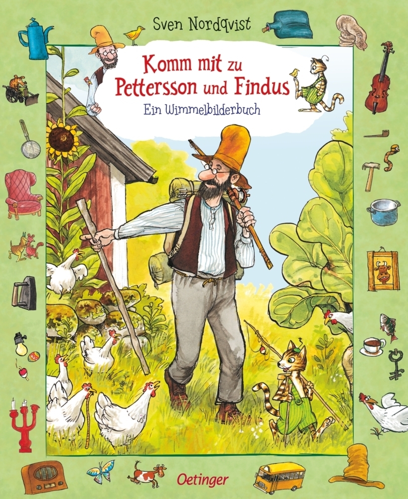 Cover: 9783789169458 | Komm mit zu Pettersson und Findus! | Ein Wimmelbilderbuch | Nordqvist