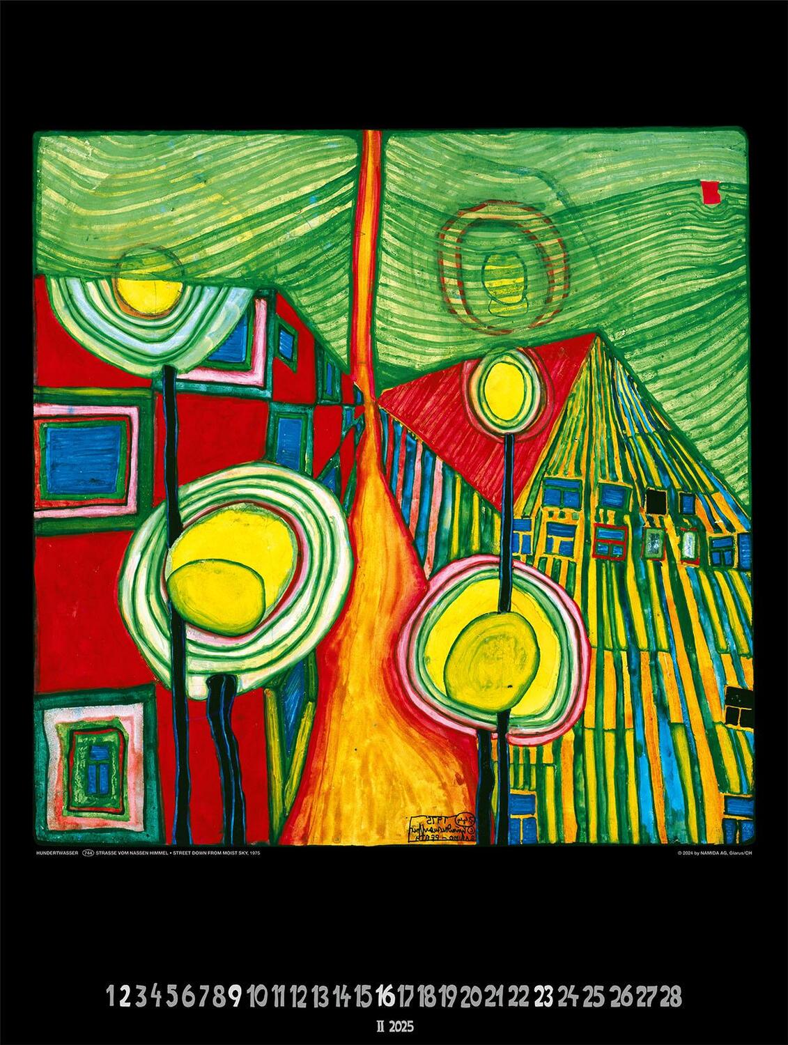 Bild: 9783910430112 | Großer Hundertwasser Art Calendar 2025 | Limited Collectors Edition