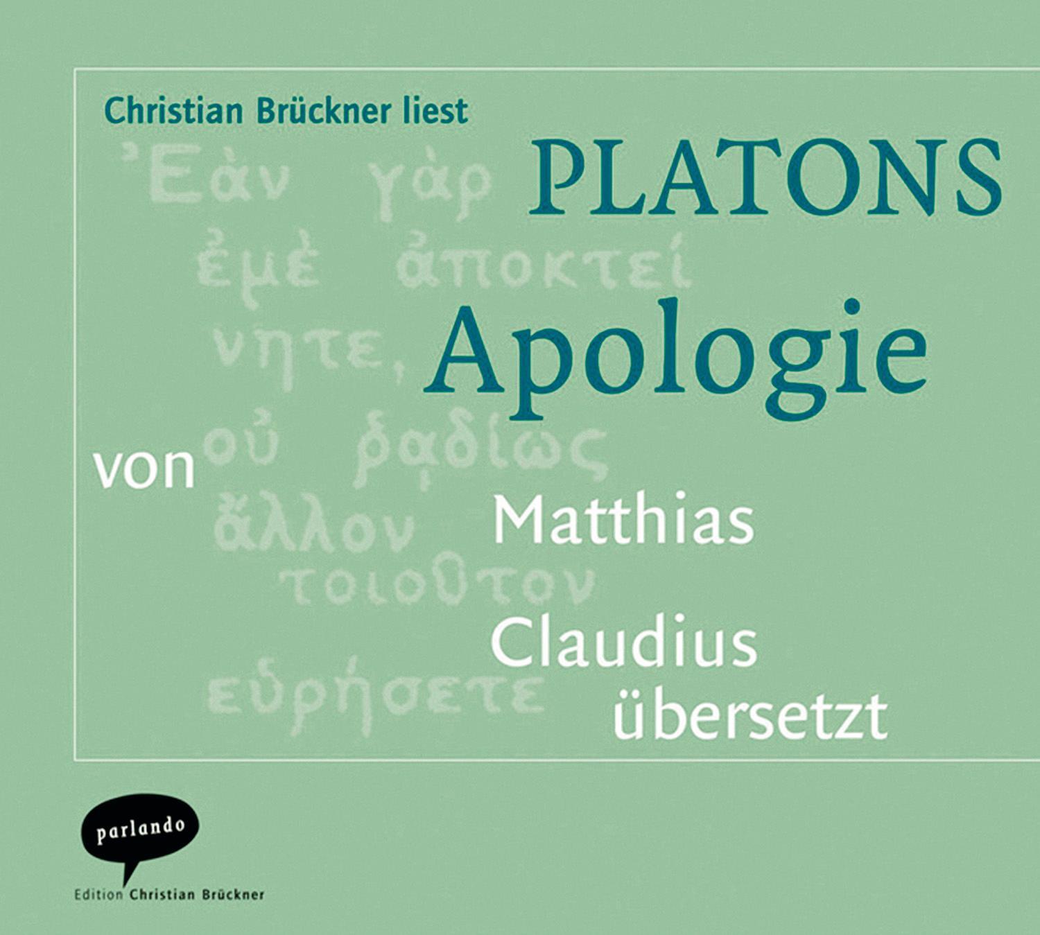 Cover: 9783935125536 | Die Apologie des Sokrates | Platon | Audio-CD | 78 Min. | Deutsch