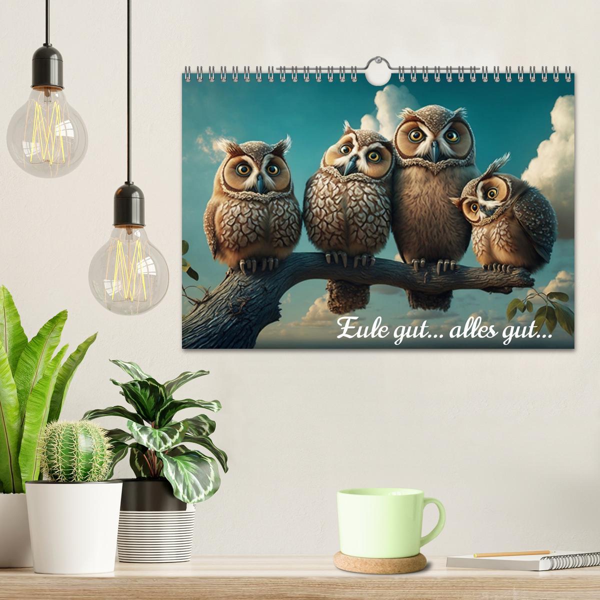 Bild: 9783383916687 | Eule gut... alles gut! (Wandkalender 2025 DIN A4 quer), CALVENDO...