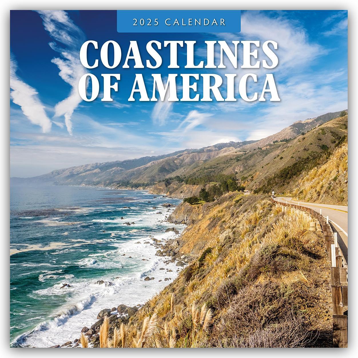 Cover: 9781804426241 | Coastlines of Amerika - Amerikanische Küsten 2025 - 16-Monatskalender