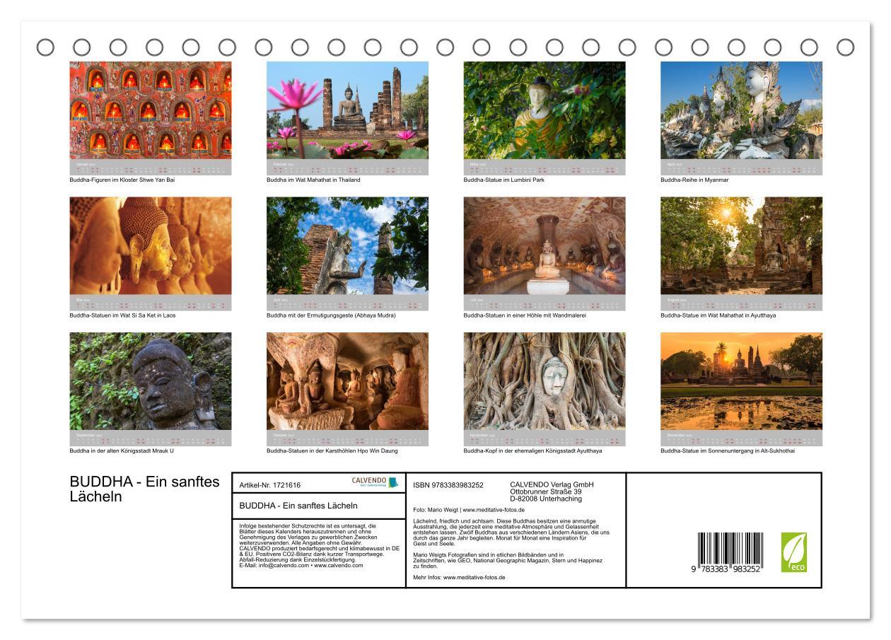 Bild: 9783383983252 | BUDDHA - Ein sanftes Lächeln (Tischkalender 2025 DIN A5 quer),...