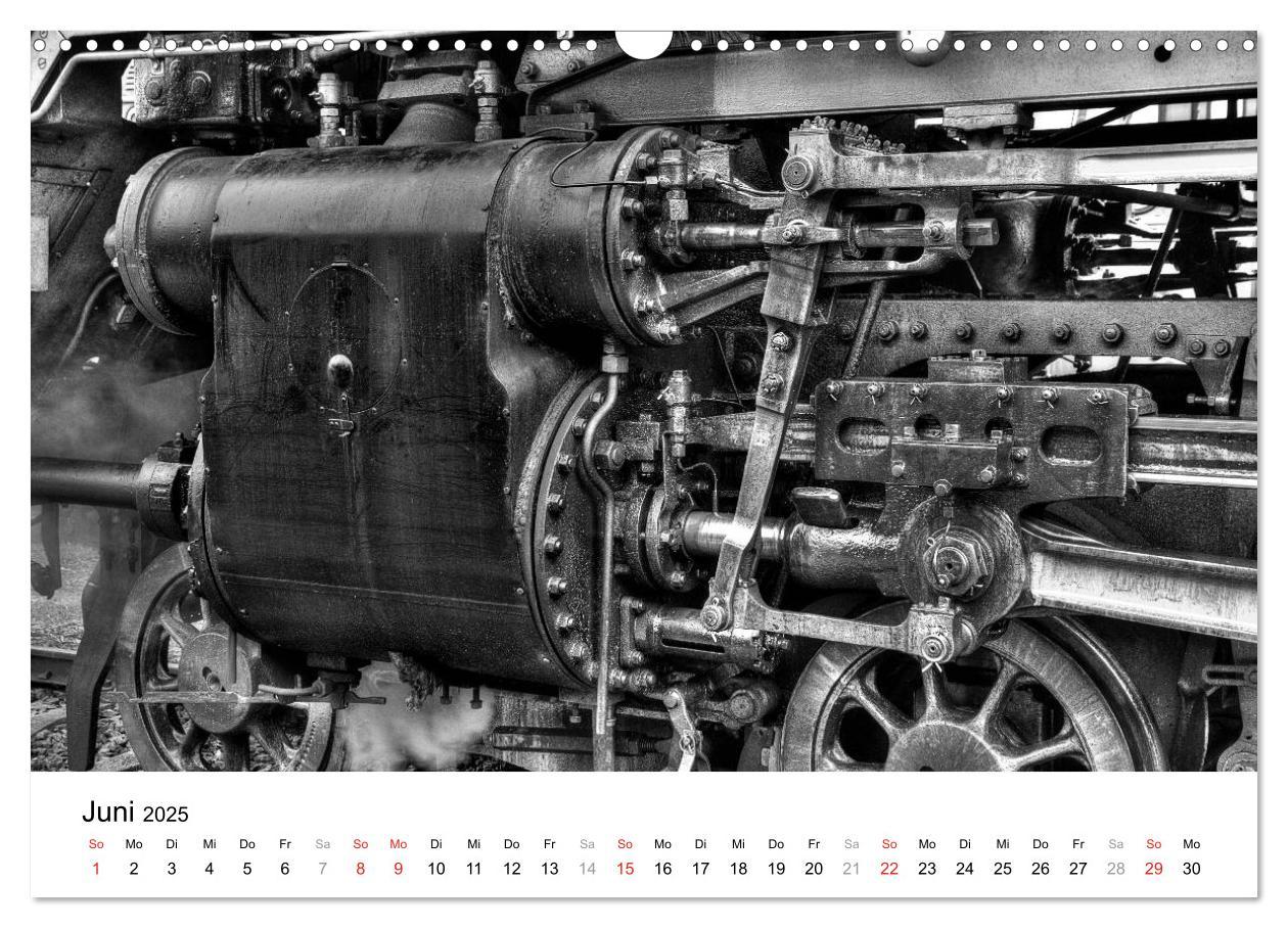 Bild: 9783435375288 | Unter Dampf - Eisenbahnromantik in schwarz-weiß (Wandkalender 2025...