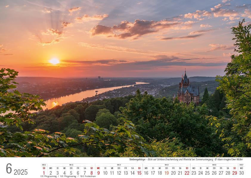 Bild: 9783965352100 | Siebengebirge 2025 Bildkalender A4 quer, spiralgebunden | Holger Klaes