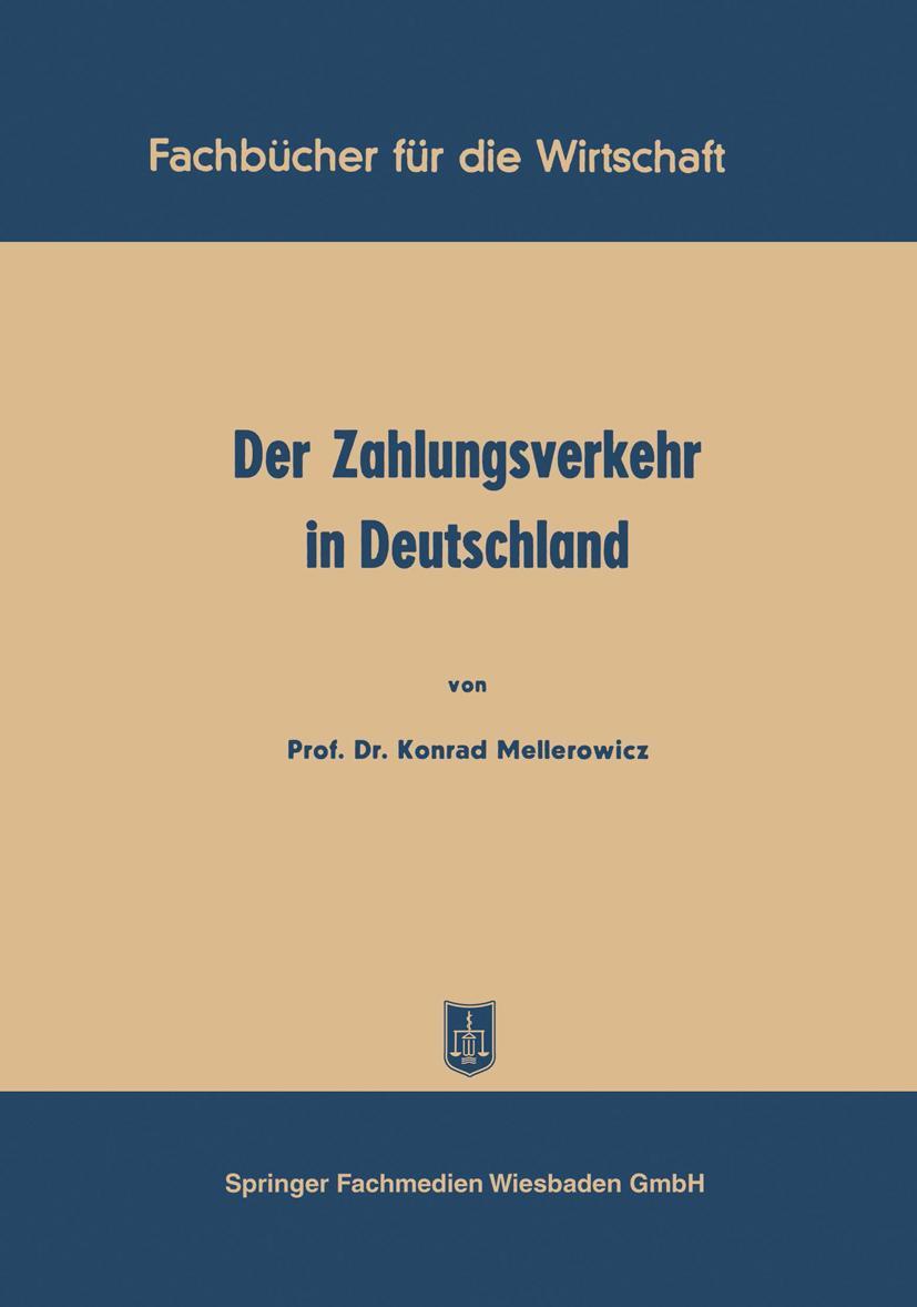 Cover: 9783322983350 | Der Zahlungsverkehr in Deutschland | Konrad Mellerowicz | Taschenbuch