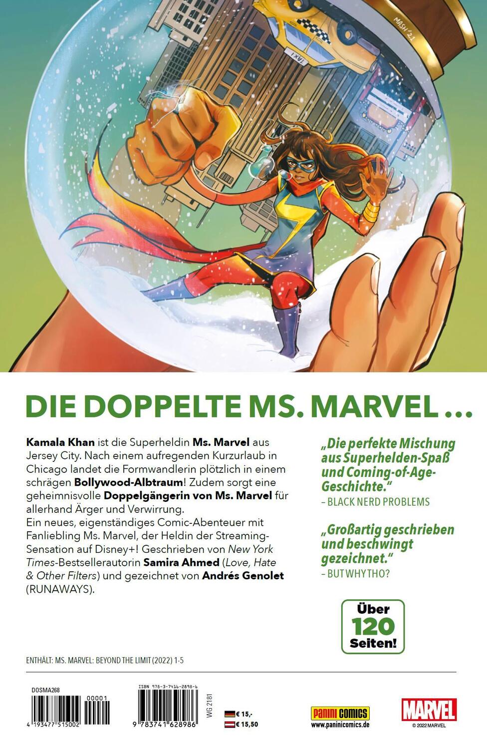 Rückseite: 9783741628986 | Ms. Marvel: Über die Grenzen | Samira Ahmed | Taschenbuch | 124 S.