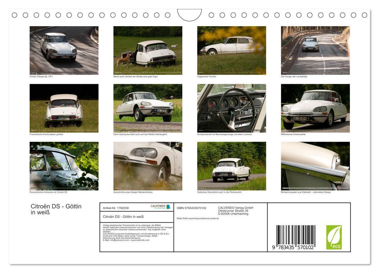 Bild: 9783435570102 | Citroën DS - Göttin in weiß (Wandkalender 2025 DIN A4 quer),...