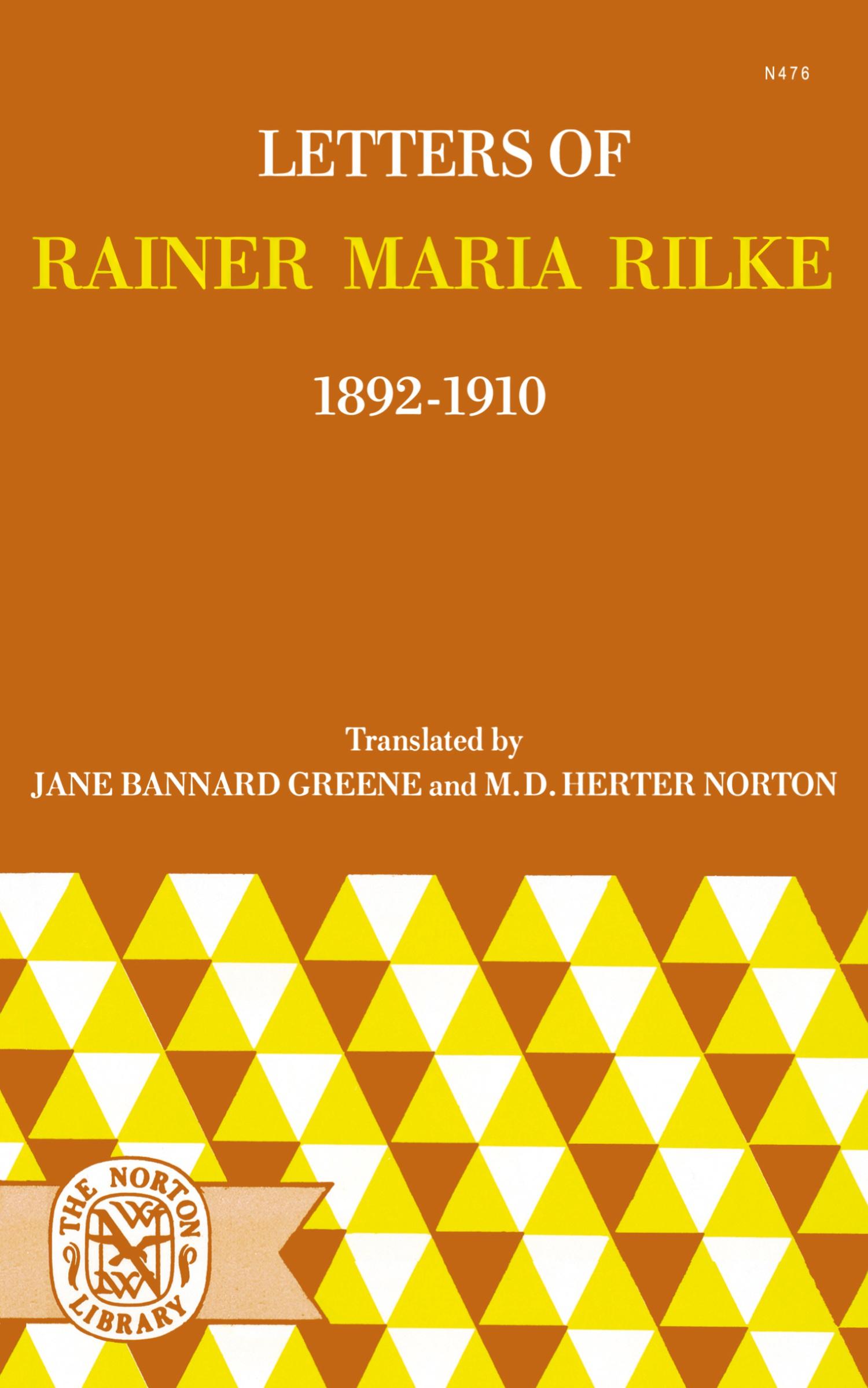 Cover: 9780393004762 | Letters of Rainer Maria Rilke, 1892-1910 | Rainer Maria Rilke | Buch