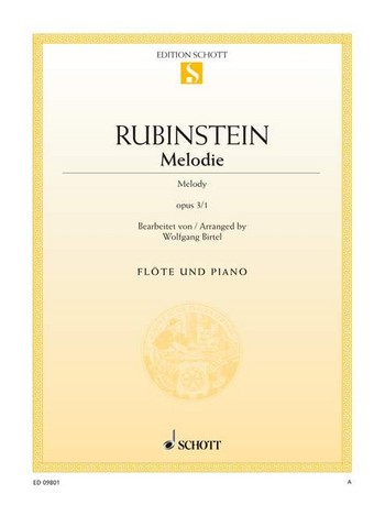 Cover: 9790001146326 | Melodie op. 3/1 | Anton Rubinstein | Buch | Schott Music