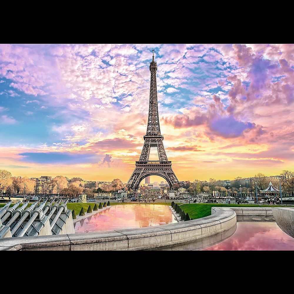 Bild: 5900511106930 | UFT Puzzle 1000 - Romantic Sunset: Eiffel Turm, Paris, Frankreich