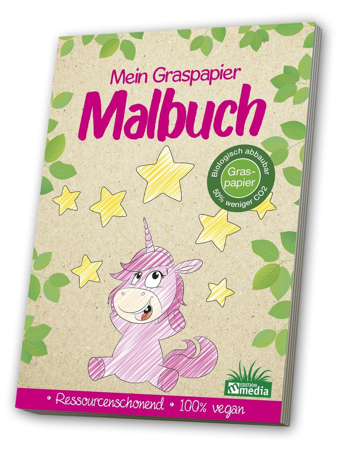 Cover: 4019393988181 | Malbuch Graspapier - Einhörner | Broschüre | Deutsch | 2021