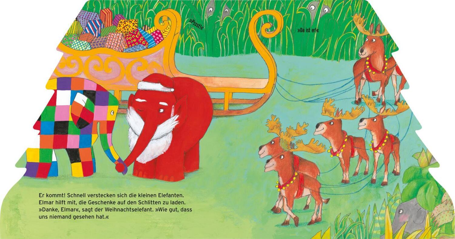 Bild: 9783522459747 | Elmar: Elmar feiert Weihnachten | Auffällig gestaltetes Pappbilderbuch