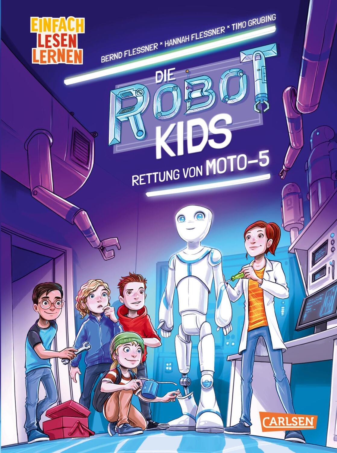 Cover: 9783551690203 | Die Robot-Kids: Rettung von Moto-5 | Bernd Flessner (u. a.) | Buch