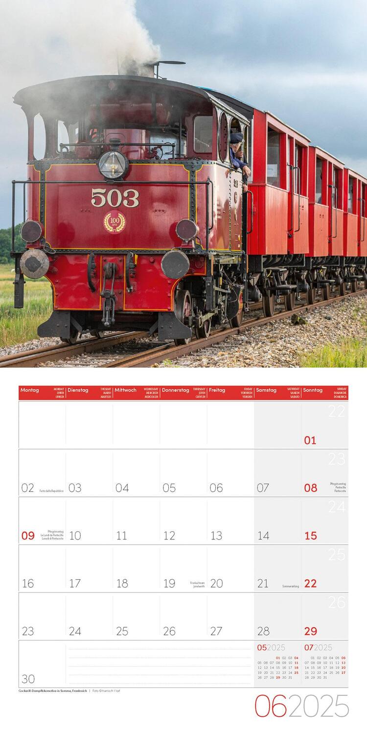 Bild: 9783838445151 | Lokomotiven Kalender 2025 - 30x30 | Ackermann Kunstverlag | Kalender