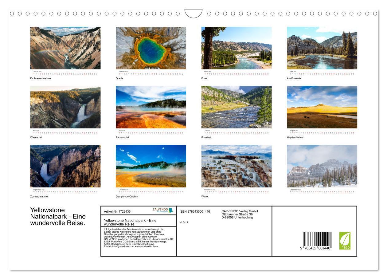 Bild: 9783435001446 | Yellowstone Nationalpark - Eine wundervolle Reise. (Wandkalender...