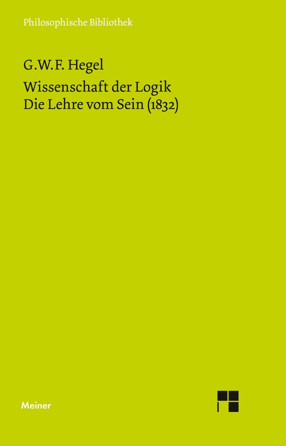 Cover: 9783787316632 | Wissenschaft der Logik 1.1 | Georg W F Hegel | Taschenbuch | 552 S.