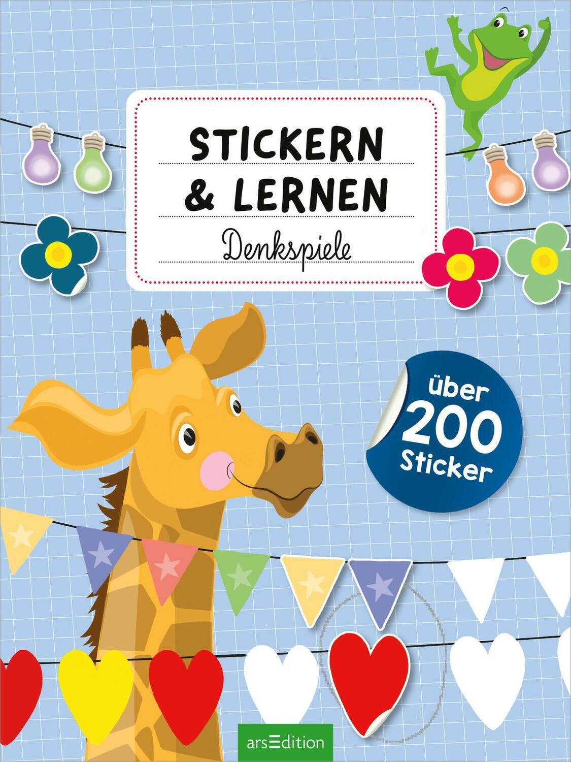 Bild: 9783845855127 | Stickern und Lernen - Denkspiele | Über 200 Sticker | Taschenbuch