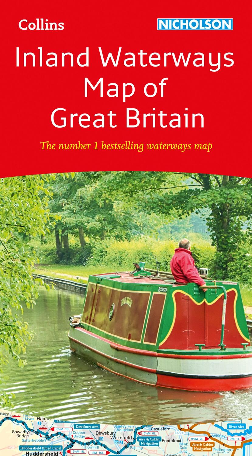 Cover: 9780008363802 | Collins Nicholson Inland Waterways Map of Great Britain | Guides