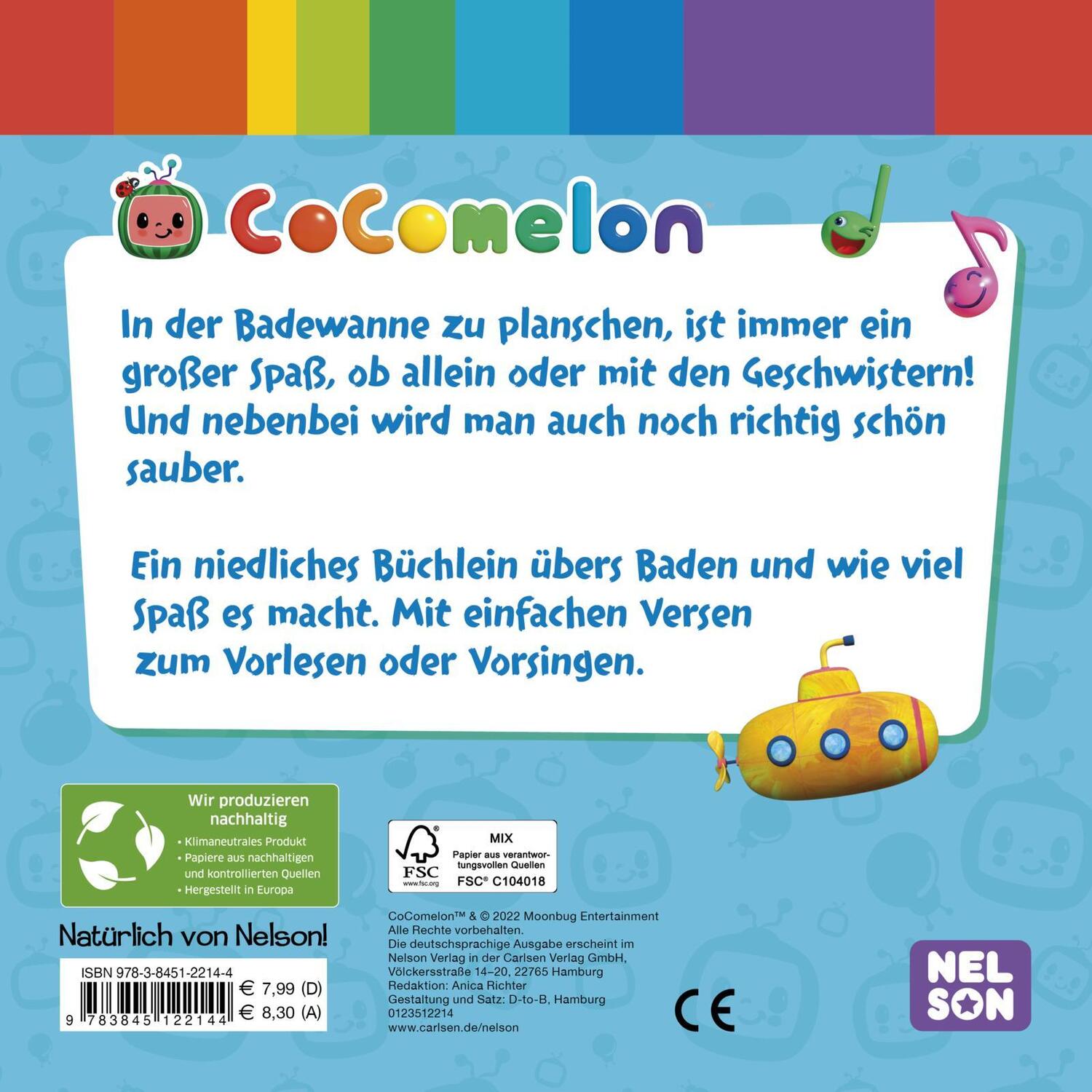 Rückseite: 9783845122144 | CoComelon: Das Badelied | Buch | Pappbilderbuch | Deutsch | 2023