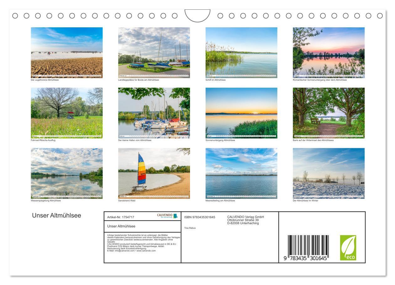 Bild: 9783435301645 | Unser Altmühlsee (Wandkalender 2025 DIN A4 quer), CALVENDO...