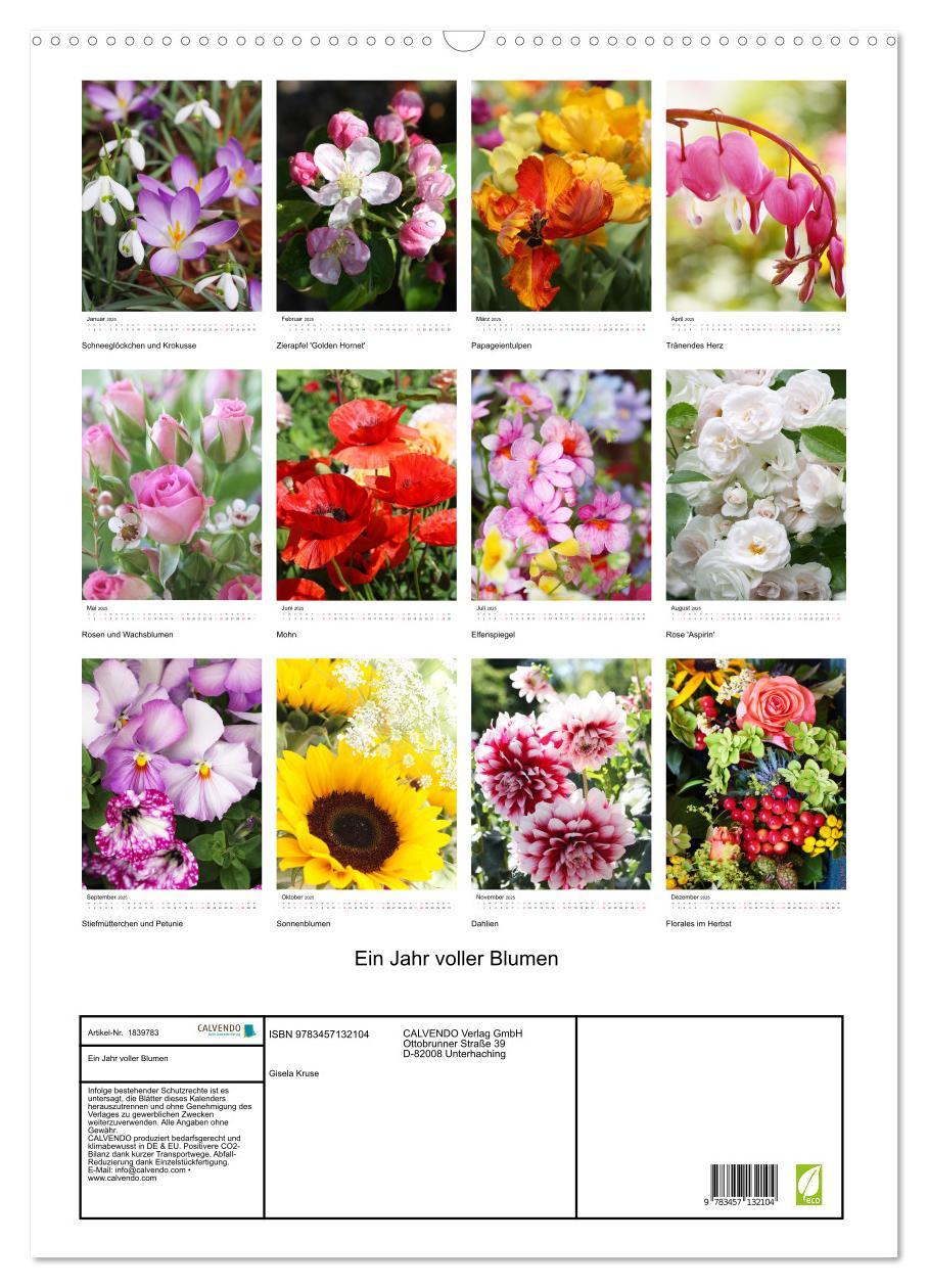 Bild: 9783457132104 | Ein Jahr voller Blumen (Wandkalender 2025 DIN A2 hoch), CALVENDO...