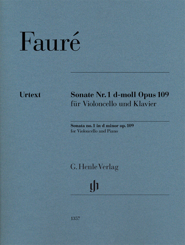 Cover: 9790201813578 | Sonata no. 1 in d minor op. 109 | Gabriel Fauré | Deutsch | 2019