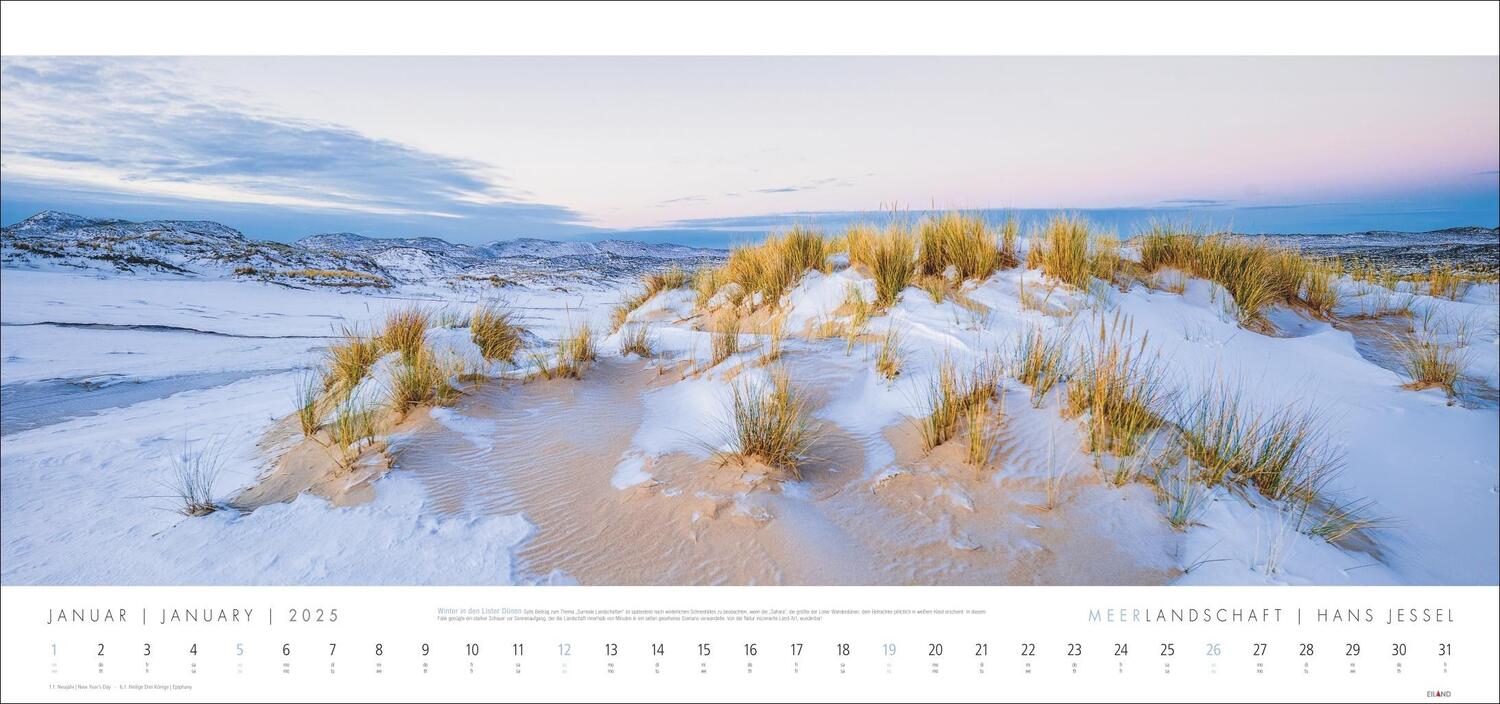 Bild: 9783964023551 | Meerlandschaft Kalender 2025 - Hans Jessel | Kalender | Spiralbindung