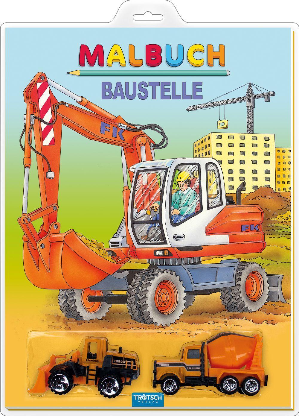 Cover: 9783957749970 | Trötsch Malbuch Baustelle | mit 2 Spielzeugen | Taschenbuch | 16 S.