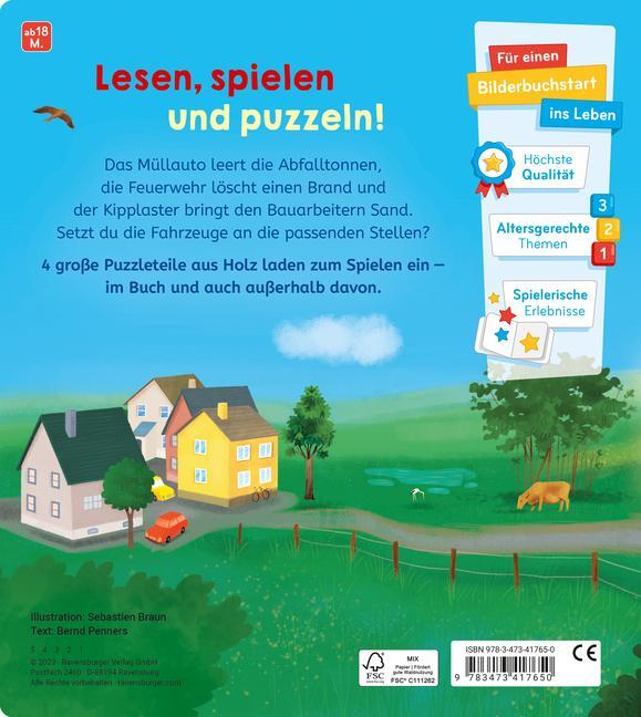 Bild: 9783473417650 | Spiel mit den Fahrzeugen: Mein buntes Holzpuzzle-Buch | Bernd Penners