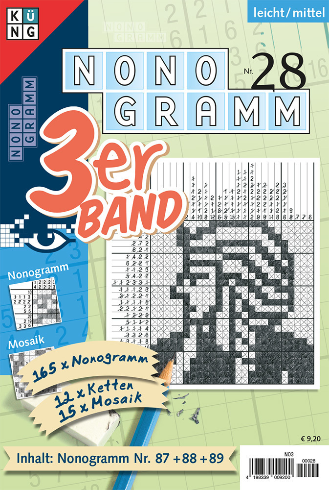 Cover: 9783905573701 | Nonogramm 3er-Band Nr. 28 | Rätsel fürs Auge | Conceptis Puzzles