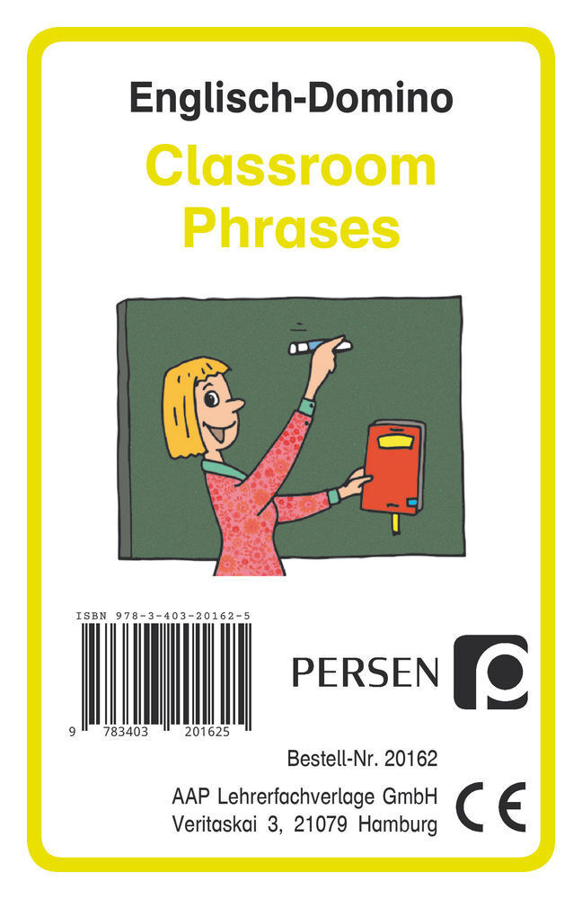 Cover: 9783403201625 | Englisch-Domino: Classroom Phrases (Kartenspiel) | (1. bis 4. Klasse)