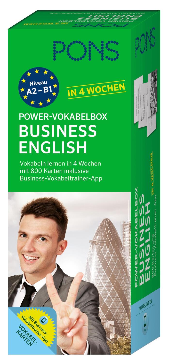 Cover: 9783125627222 | PONS Power-Vokabelbox Business English in 4 Wochen | Box | Deutsch