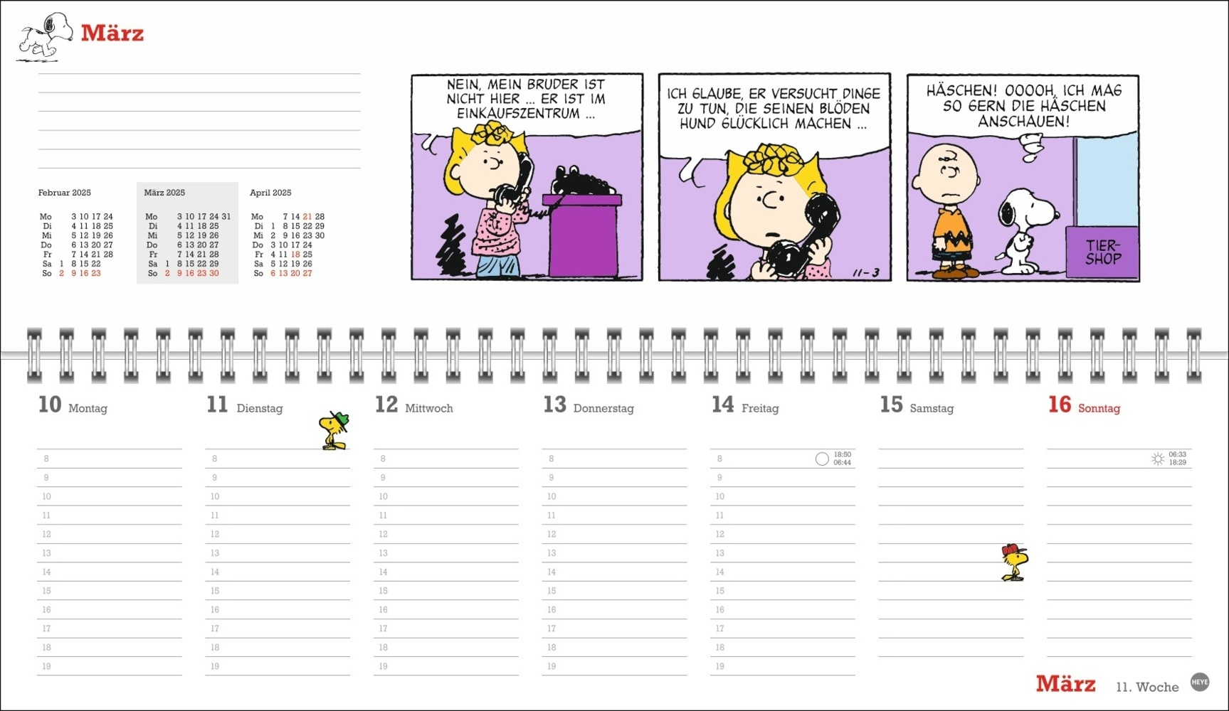 Bild: 9783756406555 | Peanuts Wochenquerplaner 2025 | Kalender | Spiralbindung | 112 S.